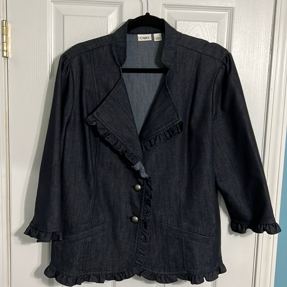Ruffled Denim Jacket